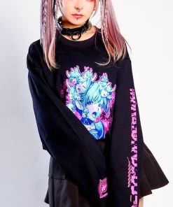 INVASION CLUB Mens Clothing Neoplasm [Black] | LONG SLEEVE TEE*