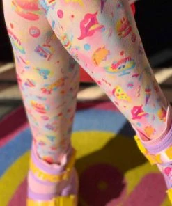 6%DOKIDOKI Kawaii Yummy Yummy In My Tummy [Pastel] | TIGHTS**