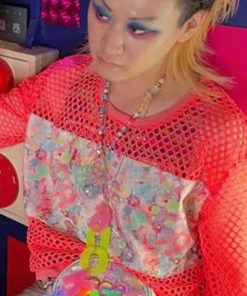 6%DOKIDOKI Rainbows & Pride Connect To The Second Summer Of Love [Neon Orange] | MESH TOP**