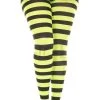 MUSIC LEGS Cyberpunk Wide Striped [Black/Neon Green] | TIGHTS -VERA’S EYECANDY Shop 7419q blackneongreen 1 700x700