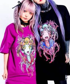 INVASION CLUB Mens Clothing Phage-Chan [Black] | T-SHIRT -VERA’S EYECANDY Shop 94965881 6F44 4302 AF5D 0A15F732002B 1 43259ded e3a3 4587 aef9 57850f1b5090 700x700