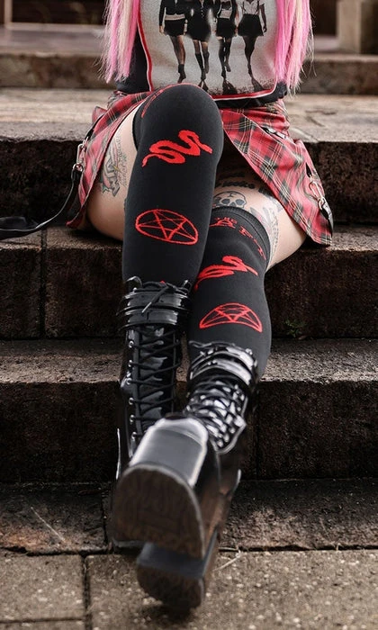 BESERK X THE CRAFT Halloween The Craft Symbols | KNEE HIGH SOCKS - Image 2