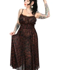 FOXBLOOD Bats Mesh Bat | MAXI DRESS*