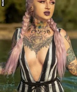 TOO FAST APPAREL All Distressed Stripe | SWIMSUIT -VERA’S EYECANDY Shop Distressed Stripe Swimsuit 06 700x700