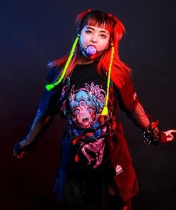 INVASION CLUB Mens Clothing Phage-Chan [Black] | T-SHIRT -VERA’S EYECANDY Shop IMG 2960 700x700