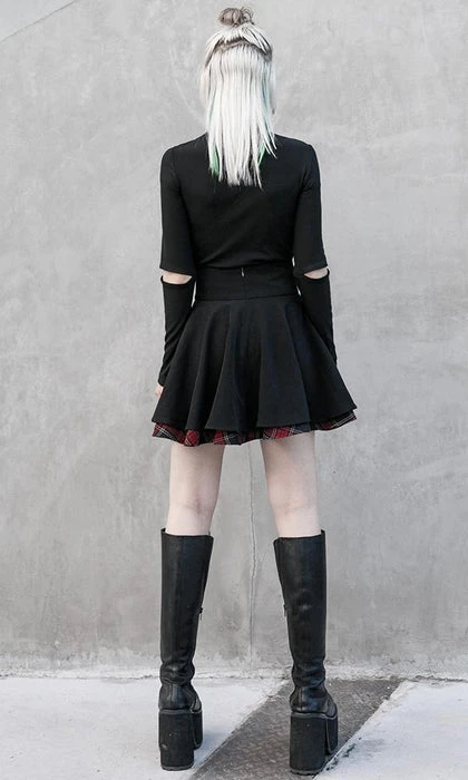 PUNK RAVE Grunge Defiance | PLEATED SKIRT - Image 3
