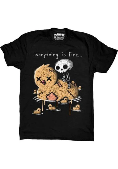 AKUMU INK Mens Clothing Everything Is Fine | T-SHIRT