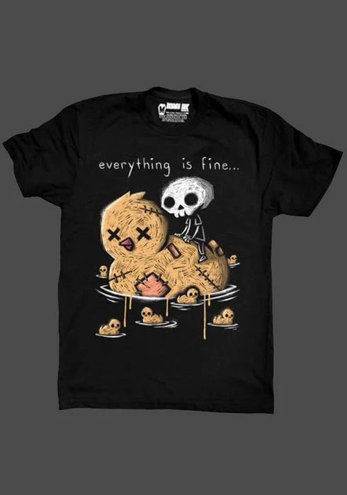 AKUMU INK Mens Clothing Everything Is Fine | T-SHIRT - Image 2