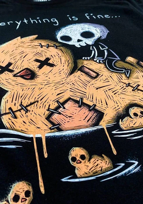 AKUMU INK Mens Clothing Everything Is Fine | T-SHIRT - Image 5