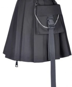 DARK IN LOVE Techwear Assassin Pleated | SKIRT W/ BAG