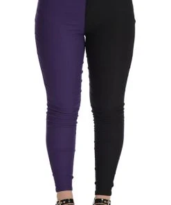 BANNED ALTERNATIVE Punky Colour Bailey Half And Half [Purple/Black] | PANTS
