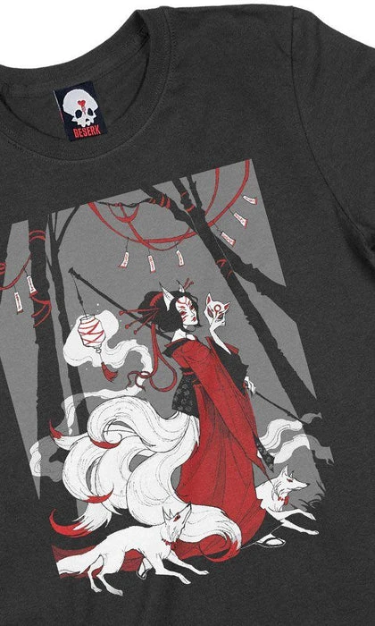 Kitsune Horrors | T-SHIRT BESERK CLOTHING Mens Clothing Kitsune Horrors | T-SHIRT -VERA’S EYECANDY Shop beserk kitsune horrors mens