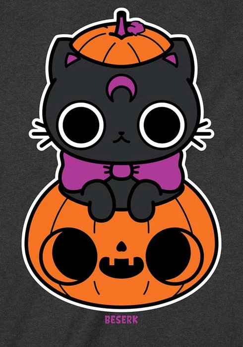 BESERK CLOTHING Cats Pumpkitty | T-SHIRT - Image 3