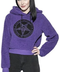 BLACKCRAFT Halloween Believe In Yourself [Purple] | SHERPA HOODIE