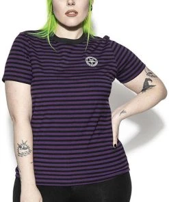 BLACKCRAFT All Believe In Yourself [Purple] | STRIPED T-SHIRT -VERA’S EYECANDY Shop blackcraft believe in yourself striped purple t shirt 3 41d42d76 ca70 4017 ad30 c2841b265f5f 700x700