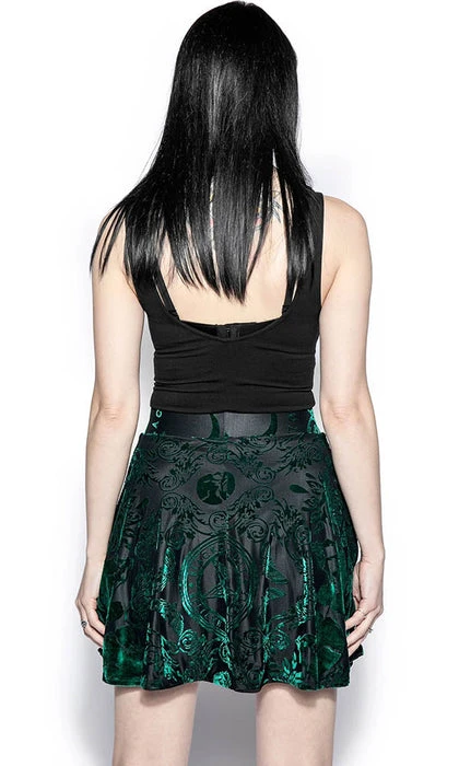 BLACKCRAFT All Green Baroque | VELVET SKIRT - Image 2