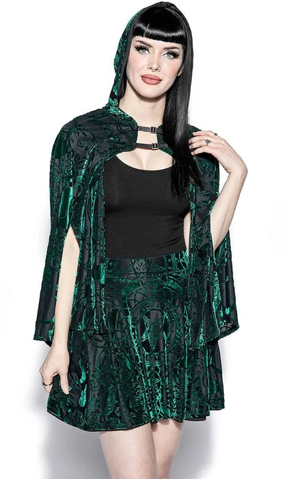 BLACKCRAFT All Green Baroque | VELVET SKIRT - Image 3