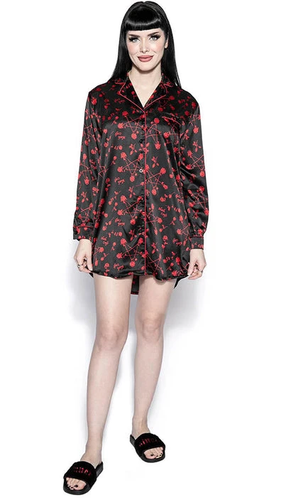 Pentagram Rose | SILKY PAJAMA DRESS BLACKCRAFT All Pentagram Rose | SILKY PAJAMA DRESS -VERA’S EYECANDY Shop blackcraft pentagram rose silky pajama dress 4 31b87f35 577b 4a6f b6f8