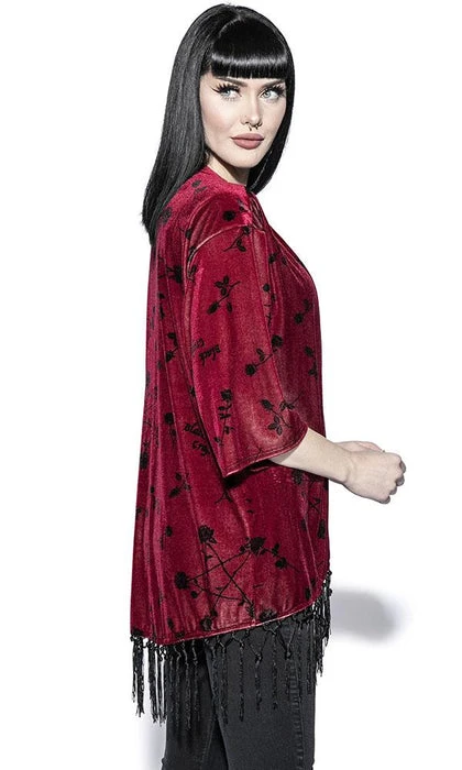 BLACKCRAFT Pentacles & Pentagrams Pentagram Rose Velvet | KIMONO - Image 4