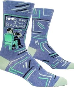 BLUE Q Mens Underwear + Socks Fu** Off, I'm Gaming | CREW SOCKS