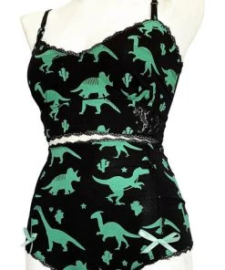 BONSAI KITTEN Dinosaurs Dinosaur [Green/Black] | TWINSET -VERA’S EYECANDY Shop bonsai kitten retro green black dinosaurs twinset 1 760f3b00 fbd6 4154 a6f6 b57b15dadd8d 700x700