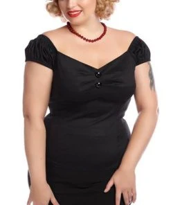 COLLECTIF Corporate + Office Wear Delores [Black] | TOP -VERA’S EYECANDY Shop collectif delores black top 6 a6566288 7e1e 4566 9637 7bc199c5824b 700x700
