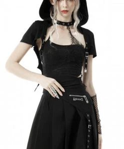 DARK IN LOVE Cats Black Cat | CROPPED HOODIE