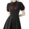 DARK IN LOVE All Emily Heart [Black/Red] | BUTTON-UP DRESS -VERA’S EYECANDY Shop dark in love gothic rope red heart button dress 1 11106fa8 b8ef 4237 86a1 e39f44120584 700x700