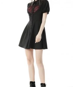 DARK IN LOVE All Emily Heart [Black/Red] | BUTTON-UP DRESS -VERA’S EYECANDY Shop dark in love gothic rope red heart button dress 9 83c016f1 6312 434c b13c f1c4a924f0c1 700x700