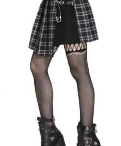 DARK IN LOVE Grunge Pleated Grid Irregular [Black] | HEM SKIRT -VERA’S EYECANDY Shop dark in love grid irregular hem skirt 2 2423589e 8d69 439e b220 4867f603cc67 700x700