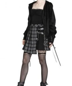 DARK IN LOVE Grunge Pleated Grid Irregular [Black] | HEM SKIRT -VERA’S EYECANDY Shop dark in love grid irregular hem skirt 5 2c1cb102 727e 4ccf 9c05 a37f39a4512e 700x700