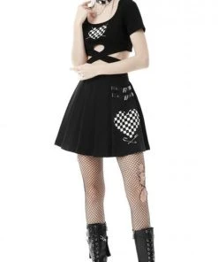 DARK IN LOVE All Cross My Heart | PLEATED SKIRT -VERA’S EYECANDY Shop dark in love heart check black white pleated skirt 2 637f5695 264f 401d 8e80 c25961174428 700x700