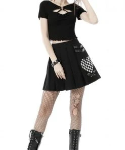 DARK IN LOVE All Cross My Heart | PLEATED SKIRT -VERA’S EYECANDY Shop dark in love heart check black white pleated skirt 5 3dd15d7e f4a3 447a 97cd d830f4a95121 700x700