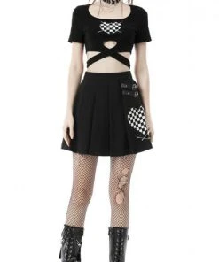 DARK IN LOVE All Cross My Heart | PLEATED SKIRT -VERA’S EYECANDY Shop dark in love heart check black white pleated skirt 8 1c5ed3b3 3835 4cf7 ba27 b8425cd6690d 700x700