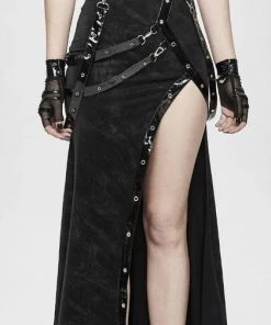 DEVIL FASHION Cyberpunk Punk Strapped | LONG SKIRT