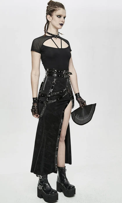 DEVIL FASHION Cyberpunk Punk Strapped | LONG SKIRT - Image 4