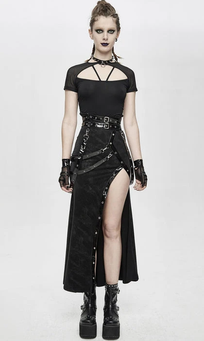 DEVIL FASHION Cyberpunk Punk Strapped | LONG SKIRT - Image 8