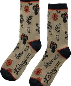 ECTOGASM Mens Clothing Mushrooms & Murder | CREW SOCKS