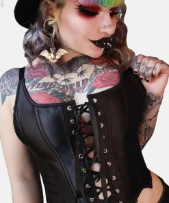FOREST INK Bats Bat Wing | CORSET TOP