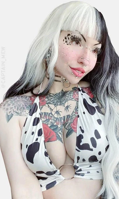 FOREST INK All Cow Print | O-RING HALTER TOP* - Image 3