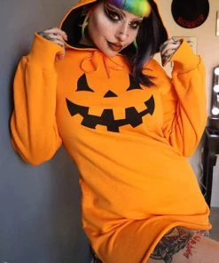 FOREST INK Halloween Haunted Hallows | HOODIE DRESS* -VERA’S EYECANDY Shop forest ink jack o lantern hoodie dress 9 c7dd6d04 8785 4356 88cb c4231a97e5e3 700x700
