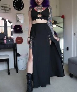 FOREST INK Grunge M-Line | BUCKLE SKIRT -VERA’S EYECANDY Shop forest ink m line buckle skirt 2 de643026 f205 43af b605 aeae741662dd 700x700