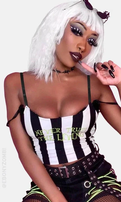 Never Trust The Living | TOP FOREST INK Beetlejuice Never Trust The Living | TOP -VERA’S EYECANDY Shop forest ink never trust the living top