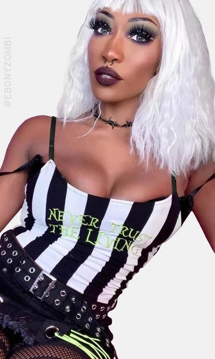 Never Trust The Living | TOP FOREST INK Beetlejuice Never Trust The Living | TOP -VERA’S EYECANDY Shop forest ink never trust the living top