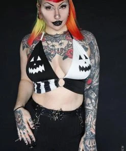 FOREST INK Halloween Jack O' Lantern [Night Shade] | O-RING HALTER TOP* -VERA’S EYECANDY Shop forest ink night shade jack o lantern o ring halter top 3 1570ca6e 8db8 4a9b bcf4 10a7fa83f0d8 700x700