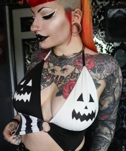 FOREST INK Halloween Jack O' Lantern [Night Shade] | O-RING HALTER TOP* -VERA’S EYECANDY Shop forest ink night shade jack o lantern o ring halter top 7 6e16a3d0 a5f0 4db8 b469 dcf4d03361c6 700x700