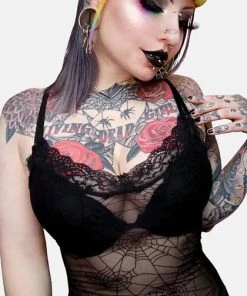 FOREST INK Halloween Spider Web Lace | CAMI TOP