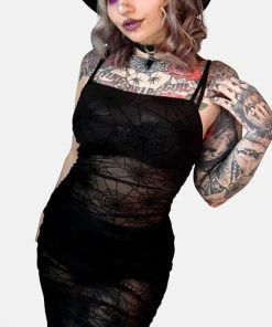 FOREST INK All Spider Web Mesh | BODYCON MINI DRESS