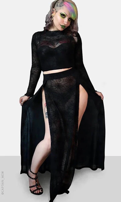 FOREST INK All Spider Web | MESH M LINE SKIRT - Image 2