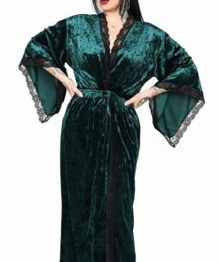 FOXBLOOD All Bathory [Emerald Velvet] | DRESSING ROBE